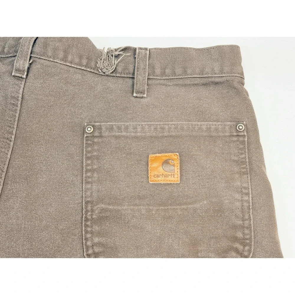 Vintage Carhartt B136 DKB Double Knee Dungaree Pants 38X32  Faded & Distressed